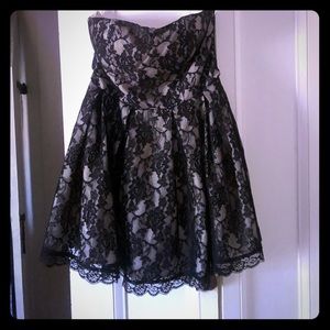 Black lace party dress